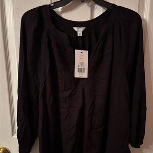 CROWN&IVY Women's Black Top!Sz PXL new with tags!